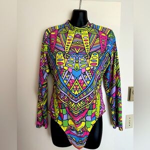 Long Sleeved Zip Up Bathing Suit